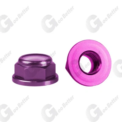 Metric Anodised Flanged Nylon Lock Nut M2 M3 M4 M5 M8 Aluminum Flange Hex Nuts - Image 1 of 4