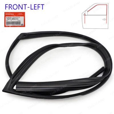 Puerta de sellado de goma de canal de funcionamiento de vidrio delantero izquierdo para Honda Civic Sedán 1992 1995 Foto 1 de 4