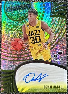 Ochai Agbaji 2023-24 Panini Revolution #A-OAU Autógrafos (AU) Jazz - Imagen 1 de 2