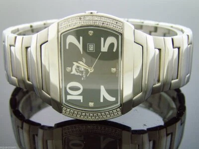 Techno Master Mujer Swiss Movt 0.60CT Diamantes Acero Inoxidable Banda Tm-2076 Foto 1 de 4