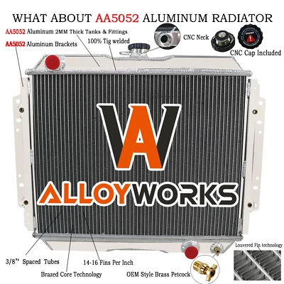 2 ROW Aluminum Radiator Fit 1988~97 1995 Holden Rodeo TF 2.8L Diesel MT - image 1 of 4