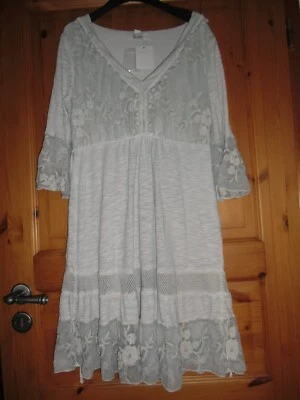 Linea Tesini Stretch-Kleid mit Spitzen und Pailetten 3/4 Arm Größe: 42 NEU - Bild 1 von 4