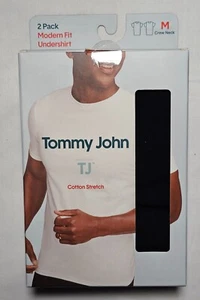 Tommy John Cotton Stretch Modern Fit Unterhemd - Medium - Schwarz - 2er Pack - Bild 1 von 2