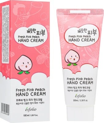 ESFOLIO Pure Skin Fresh Pink Peach Hand Cream Korean Beauty Care 100ml NEW