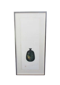 MAKIHAKU Japanese Woodblock Print "Tokkuri" 46/120 Signed Sake Bottle 78x36.5cm - Picture 1 of 12