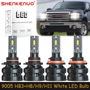 For GMC Sierra 1500 2500 3500 HD 2007-2013 9005+H11 LED Headlight Bulb Hi Low Z8 - Picture 1 of 18
