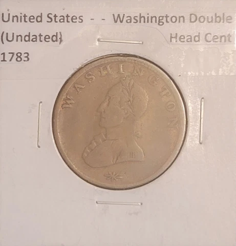 UNDATED (1783) GEORGE WASHINGTON DOUBLE HEAD, LARGE CENT, POST-COLONIAL Cover