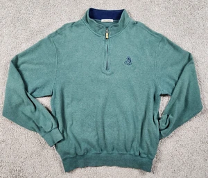 Peter Millar Pullover Vintage 1/4 Zip Lookaway Golf Club in Heather Green Size L - Picture 1 of 6