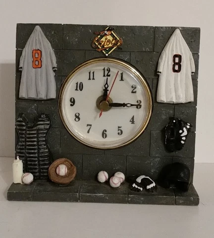 MLB Baltimore Orioles Desk Clock  Jersey Baseball Resin Cover