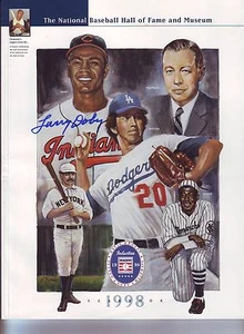 LARRY DOBY SIGNED 1998 HALL OF FAME YEARBOOK DON SUTTON LEE MacPHAIL ROGAN DAVIS - Picture 1 of 2