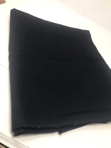 Black Twill Fabric Bottom Weight Over 1 Yard Cotton Poly 58" Wide F38 - Picture 1 of 4