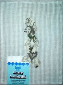Dritz Vintage "White Poodle" Dog Preworked Needlepoint Canvas - Picture 1 of 1