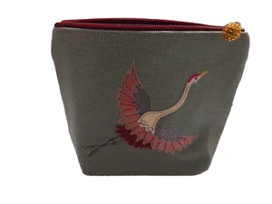 Lua Kran/Vogel Schminktasche Kosmetiktasche - Bild 1 von 4