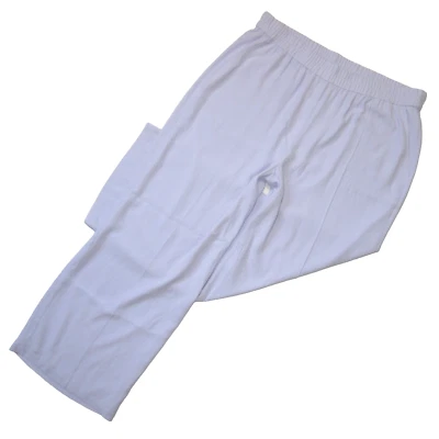 Pantalones Georgette XL Eileen Fisher Largo Completo Pierna Ancha en Seda Glicinia Nuevos con Etiquetas Foto 1 de 4
