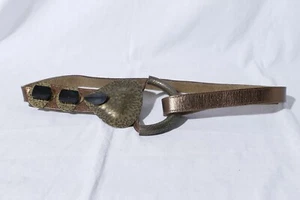 Women's Handmade Faux Bronze & Onyx Belt sz M - Picture 1 of 3