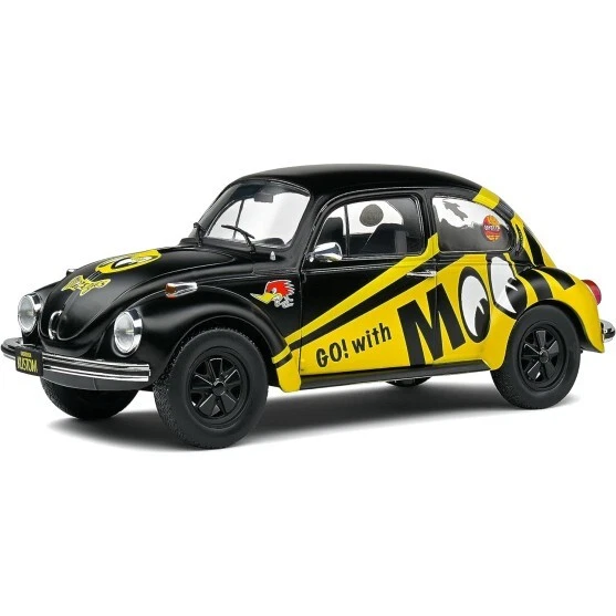 Solido VW BEETLE 1303 MOONEYES 1974 BLACK/YELLOW 1 18