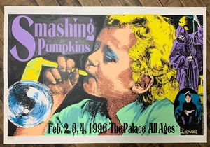 Frank Kozik - 1996 - Smashing Pumpkins Konzert Poster nummeriert AP The Palace CA - Bild 1 von 5