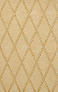 Yellow Transitional Hand Hooked Diamonds Criss-Cross Area Rug Geometric DV11 - Picture 1 of 35