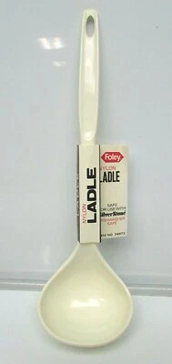 Rare Vintage Foley 11.25" White Nylon Ladle #24872 made in USA NOS NEW - Image 1 of 4