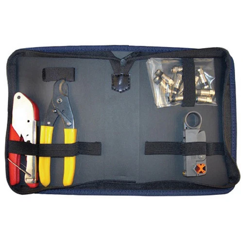 Platinum Tools 90135 Basic Coax F Compression Kit, w/Zip Case - Image 1 of 1