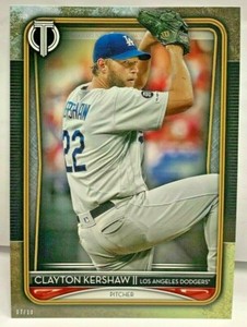 Clayton Kershaw 2020 Topps Tribute #6 Oversized 5x7 GOLD Parallel#d 7/10 DODGERS