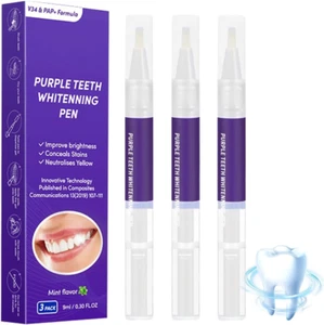 Zahnaufhellung Bleaching Stift, Purple Teeth Whitening Pen, Zähne Aufhellen, Sch - Bild 1 von 8
