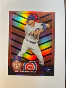 2023 Topps Update #US42 Matt Mervis RC Orange & Black foil CHICAGO CUBS - Picture 1 of 1