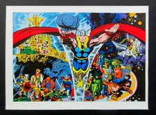 Original 1970's Marvel Comics Thor Tales of Asgard 1 cover art poster:Kirby/Loki