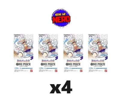 Bundle One Piece Card Game 4 Pack OP05 The Leader of The New Era Jap new Sealed
