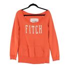 Abercrombie And Fitch Womens Jumper M Orange Cotton With Polyester Pullover