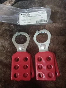 Brady Hasps in acciaio con linguette diametro 1" confezione da 3 aperti #105718 - Foto 1 di 4