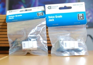 Commercial Electric Phone Voice Grade Jack Cat3 1000 023 234 - 2 Packs - Picture 1 of 5