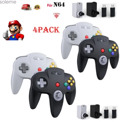2.4G Wireless N64 Controller For N64/ Nintendo Switch/ PC/ Mac Windows 4PACk - Image 1 of 4