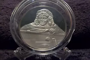 0.925 FINE SILVER MEDALLION REMBRANDT'S SON TITUS AT HIS DESK (1.96 OZ. 0.999) - Picture 1 of 2