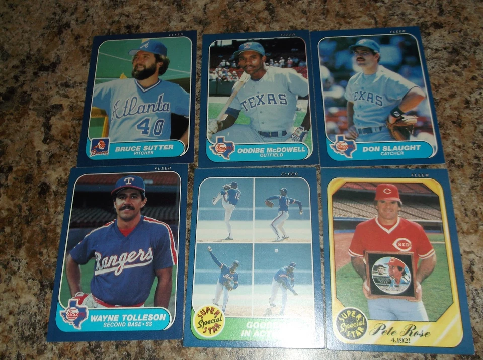 1986 Fleer BASEBALL # 573 WAYNE TOLLESON - Image 1 of 1