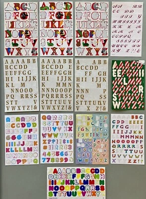 Lot of 13 Sheets Vintage Incomplete Alphabet Stickers! Sandylion, AGC, Etc - Image 1 of 4