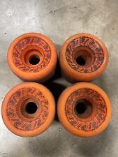 Vintage Santa Cruz OJ II Elite Street Skateboard Wheels Orange Set of 4 92A 60mm