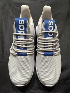 Nuove scarpe Adidas da uomo taglia 11,5 Lite Racer Adapt 7.0 bianche e blu royal IH3456 - Foto 1 di 5