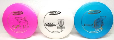 LOT / SET OF 3 Innova Disc Golf Discs PINK WHITE BLUE Driver Putter Mid-Range - Image 1 of 4