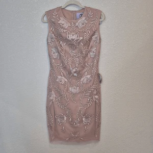 JS Collections Dori Embroidered Cocktail Dress Size 6 - Picture 1 of 8