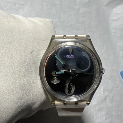 Swatch Vintage AG1991, GM107, Gent High Beam, esfera espejada, 34 mm, unisex, con resto Foto 1 de 4