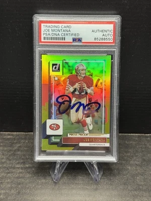 Donruss Joe Montana Gold Holo Refractor 2022 automático certificado PSA/ADN HOF - 49ers  Foto 1 de 2