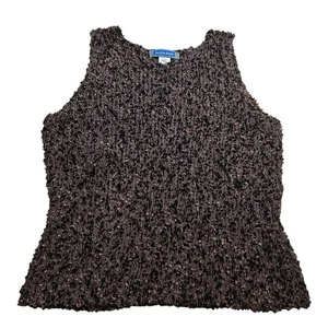 90s Y2K Fairy Grunge Fairycore Earthy Silk Blend Tank Top Women’s Large  - Picture 1 of 7