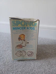 Vintage 1970s Spong N705 Mincer Brown With Suction Base Boxed With Instructions - Picture 1 of 12