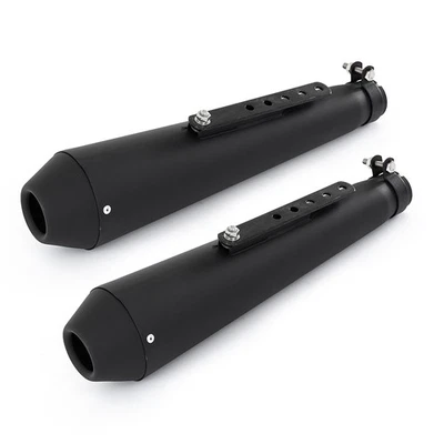 Universal Motorcycle Exhaust Pipe Muffler Silencer Fit for Harley Racer Cafe Set - Image 1 of 4