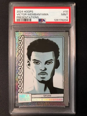 2024-25 Panini NBA Hoops Presentations #10 Victor Wembanyama PSA 9 - Image 1 of 2