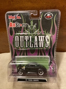 NIP 2007 MAISTO ALL STARS OUTLAWS 1:64 DIECAST BLACK 1937 FORD COUPE - Picture 1 of 3