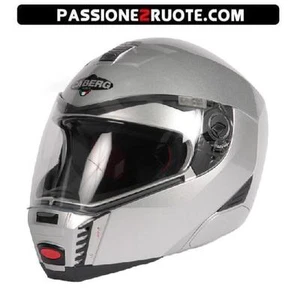 Casco modulare capacete casque helment moto Caberg Sintesi argento silver - Picture 1 of 1