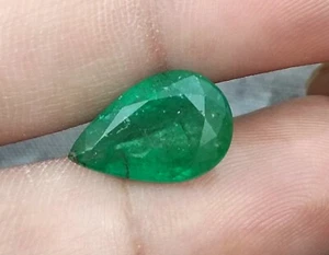 Smeraldo Zambia certificato grande misura 5,87 ct pietra preziosa naturale sfusa - Foto 1 di 7