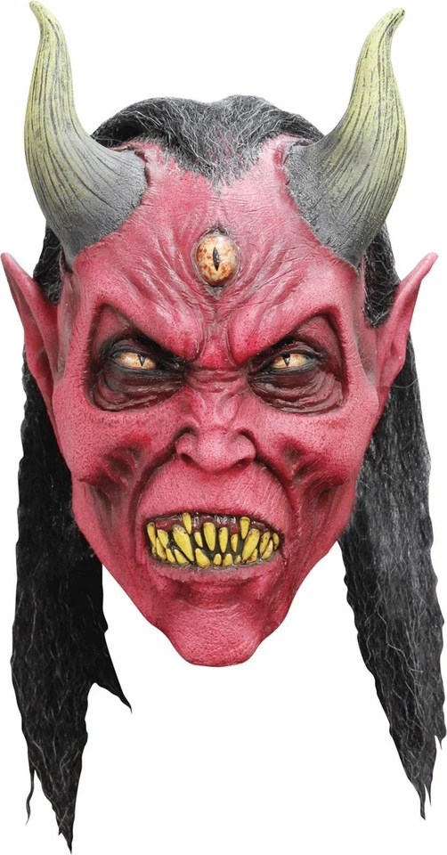 Horned Three Eyed Hindu Devil Ghoulish DELUXE ADULT LATEX KALI DEMON MASK - Image 1 of 1